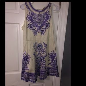 Purple and white dress